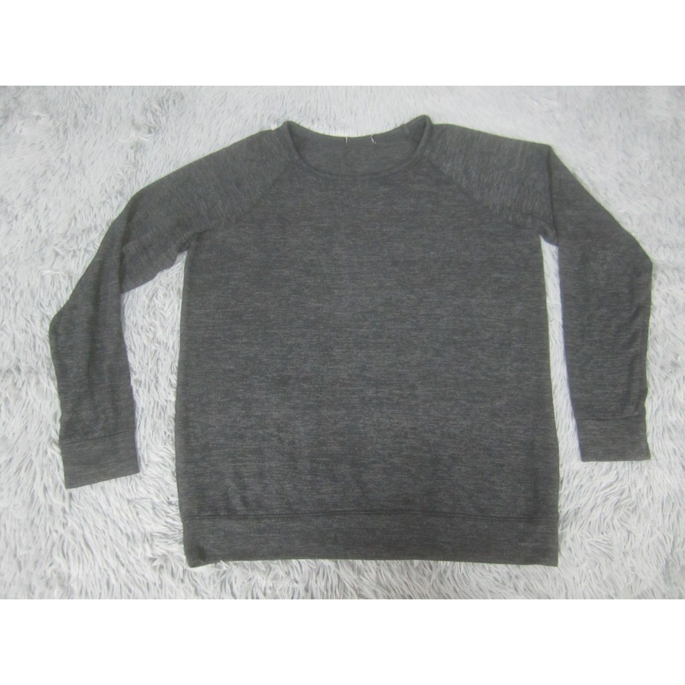 Buffalo David Bitton Sweater Mens Small Gray Raglan Long Sleeve Casual Crew Neck